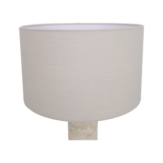 Maria Table Lamp Black & Travertine