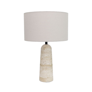 Maria Table Lamp Gold & Travertine