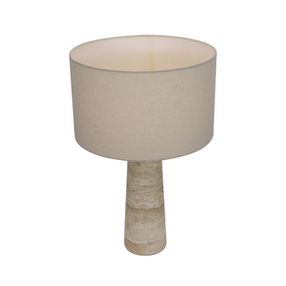 Maria Table Lamp Gold & Travertine