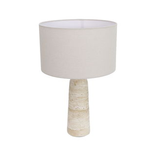 Maria Table Lamp Gold & Travertine