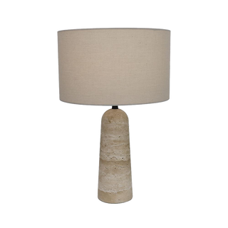 Maria Table Lamp Gold & Travertine