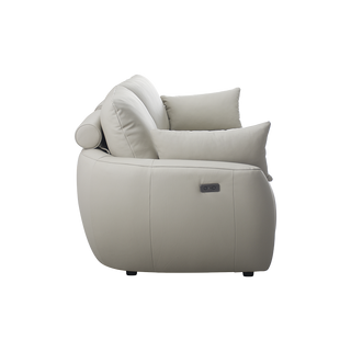 Mateo 3 Seater Motion Sofa Alabaster Leather