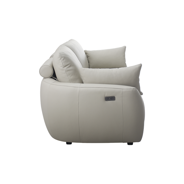 Mateo 3 Seater Motion Sofa Alabaster Leather