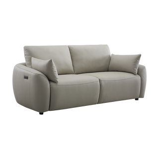 Mateo 3 Seater Motion Sofa Alabaster Leather