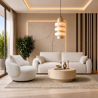 Diane Swivel Lounge Chair Beige