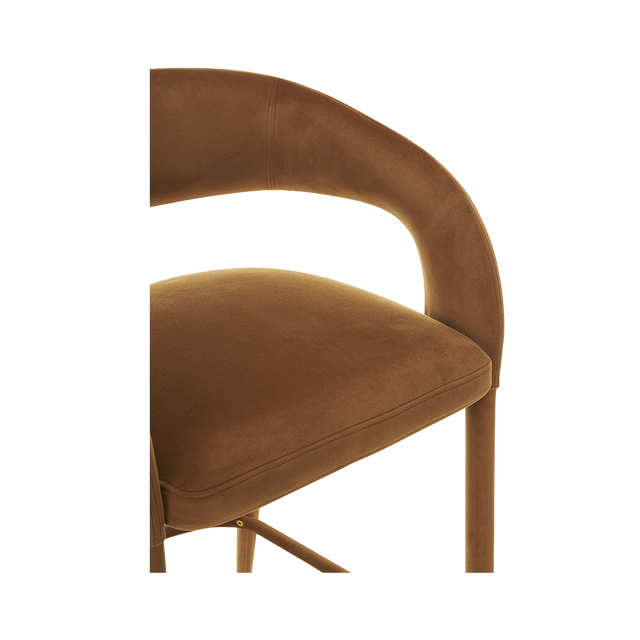 Mila Counter Stool Camel Velvet