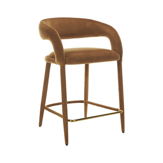 Mila Counter Stool Camel Velvet