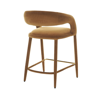 Mila Counter Stool Camel Velvet