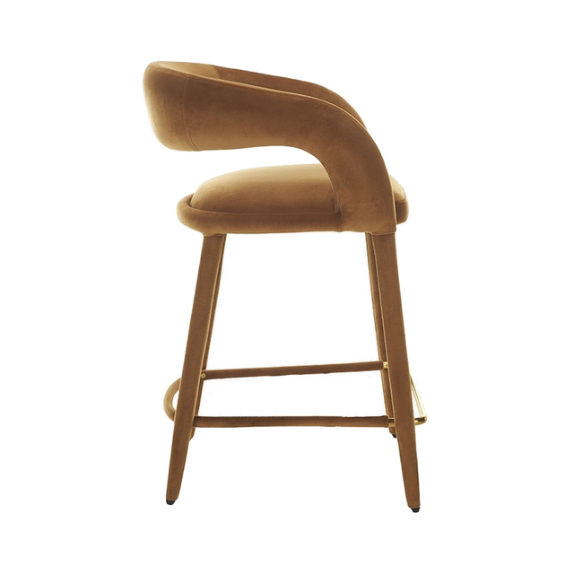 Mila Counter Stool Camel Velvet