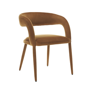 Mila Dining Chair Camel Velvet