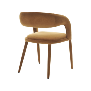 Mila Dining Chair Camel Velvet