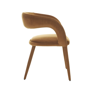 Mila Dining Chair Camel Velvet