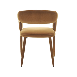 Mila Dining Chair Camel Velvet