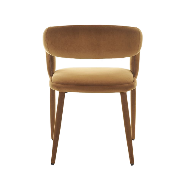 Mila Dining Chair Camel Velvet