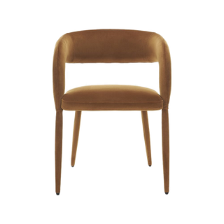 Mila Dining Chair Camel Velvet