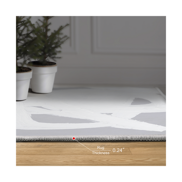 Mint Gray Contour Rug (8