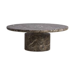 Monaco Round Coffee Table Brown Marble