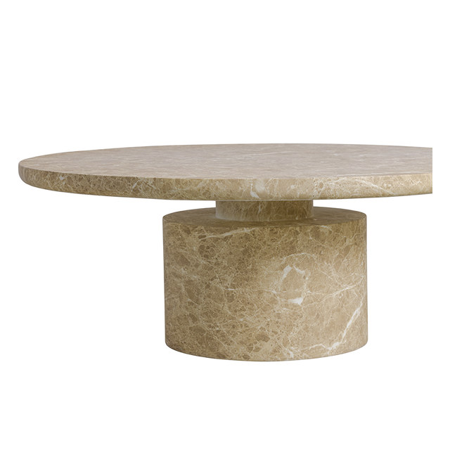 Monaco Round Coffee Table Gold Marble