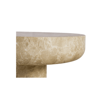Monaco Round Side Table Gold Marble