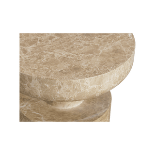 Monaco Round Side Table Gold Marble