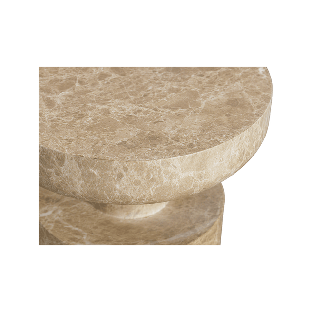 Monaco Round Side Table Gold Marble
