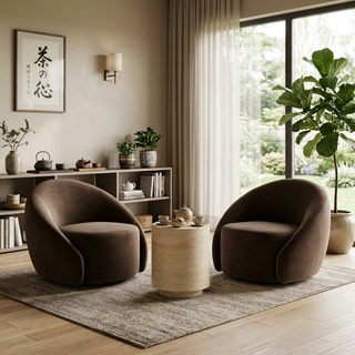 Amarys Lounge Chair Dark Brown