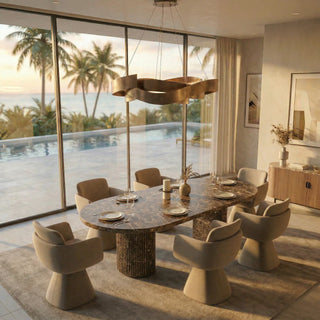 Rune Swivel Dining Chair Mocha