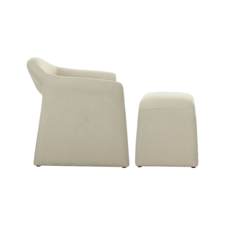 Nora Lounge Chair Light Mocha w/ Ottoman