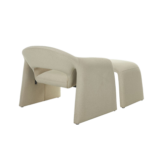 Nora Lounge Chair Light Mocha w/ Ottoman