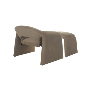 Nora Lounge Chair Soft Taupe w/ Ottoman