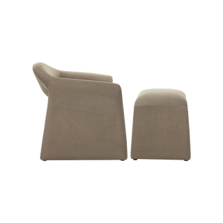 Nora Lounge Chair Soft Taupe w/ Ottoman