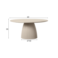 Oxford Round Dining Table Alabaster