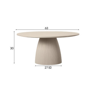 Oxford Round Dining Table Alabaster – Modani Furniture