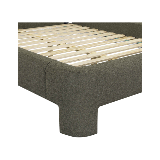 Ophelia Boucle Green King Bed