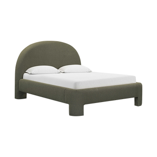 Ophelia Boucle Green Queen Bed