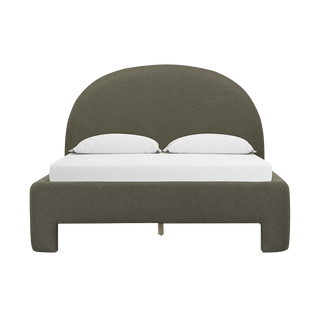 Ophelia Boucle Green Queen Bed