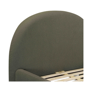 Ophelia Boucle Green Queen Bed