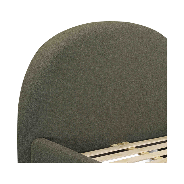 Ophelia Boucle Green Queen Bed