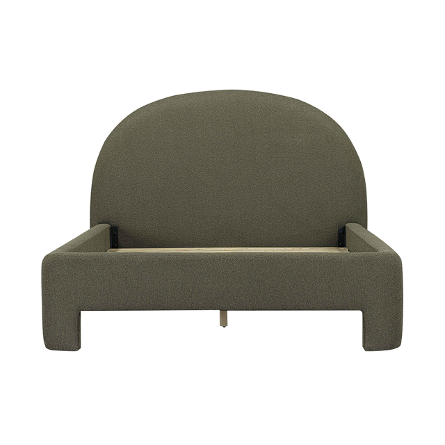 Ophelia Boucle Green Queen Bed