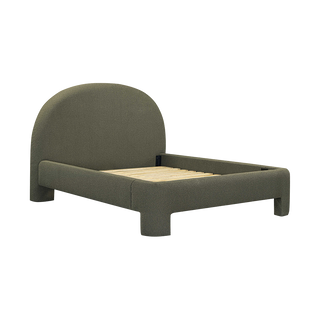Ophelia Boucle Green Queen Bed