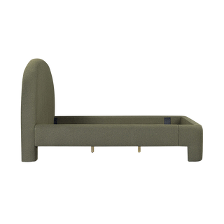 Ophelia Boucle Green Queen Bed