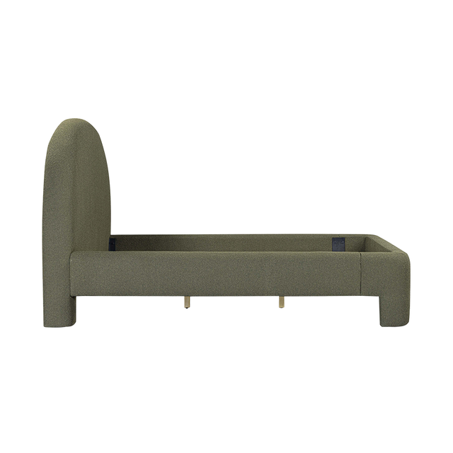 Ophelia Boucle Green Queen Bed