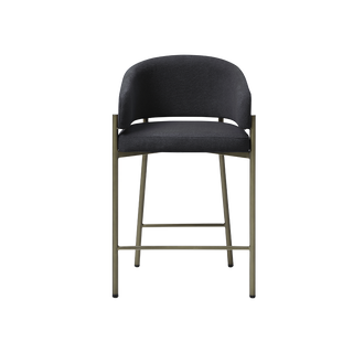 Oxford Counter Stool Black & Brass Frame