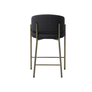 Oxford Counter Stool Black & Brass Frame
