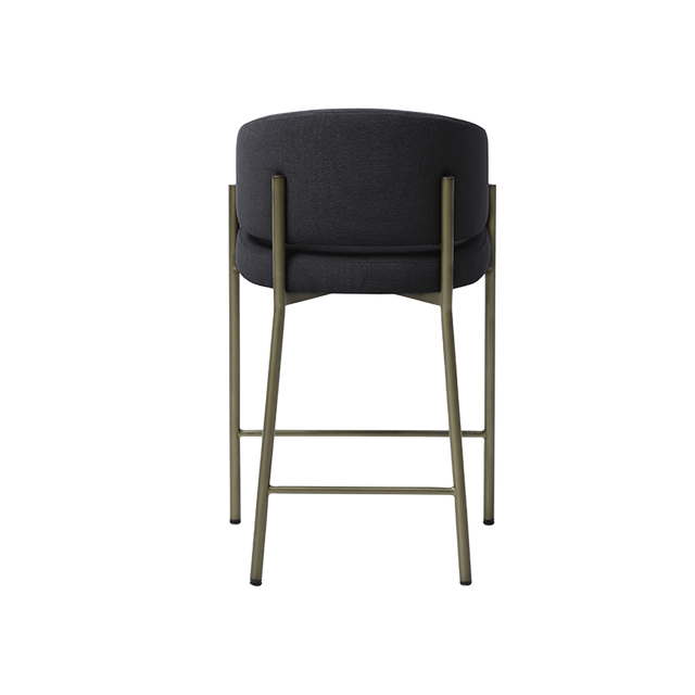 Oxford Counter Stool Black & Brass Frame