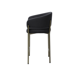 Oxford Counter Stool Black & Brass Frame