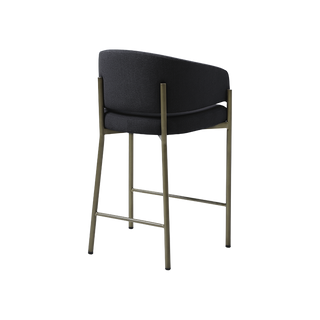 Oxford Counter Stool Black & Brass Frame
