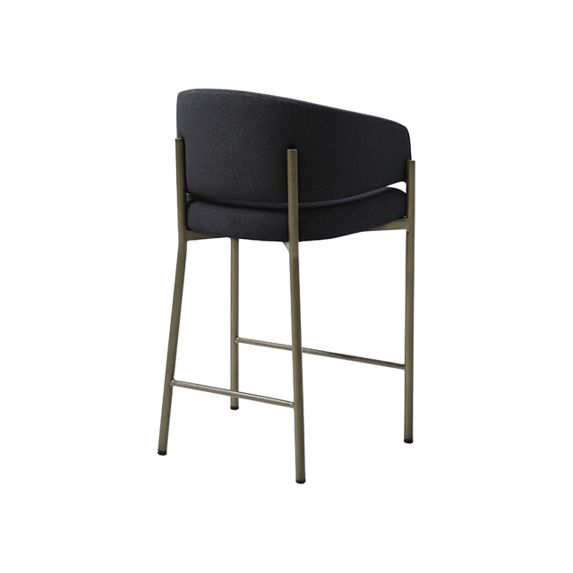 Oxford Counter Stool Black & Brass Frame