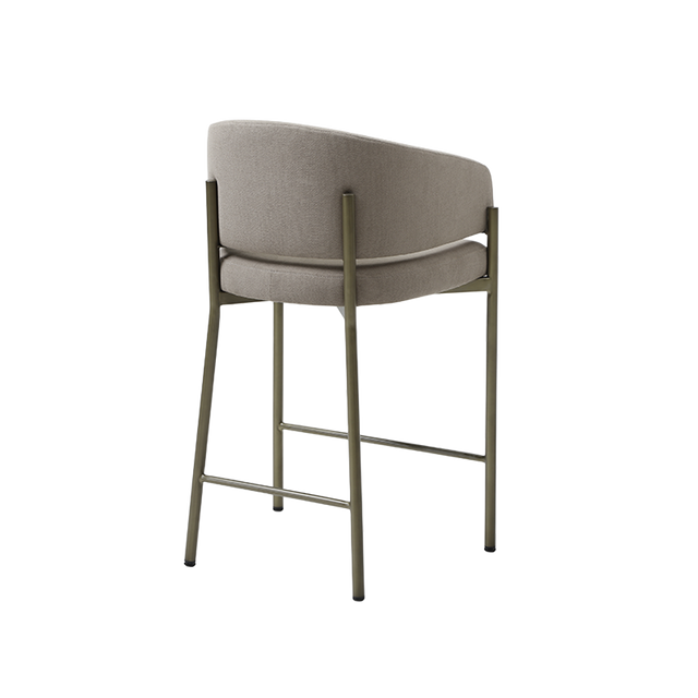 Oxford Counter Stool Mocha & Brass Frame