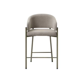 Oxford Counter Stool Mocha & Brass Frame